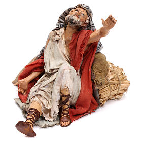 Krippenfiguren von Angela Tripi: Erstaunter Hirte für 18 cm Angela Tripi Krippe