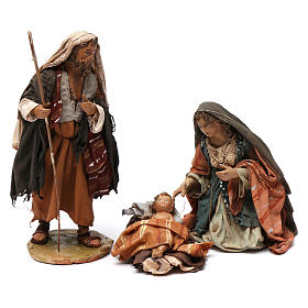 Heilige Familie, für 13 cm Krippe von Angela Tripi, Terrakotta