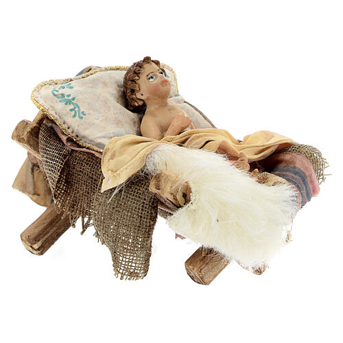 Baby Jesus in his cradle by Angela Tripi 18 cm 3