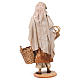 Shepherdess with empty baskets in terracotta 30 cm for Angela Tripi Nativity Scene s5
