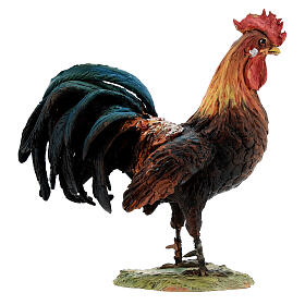 Krippenfiguren von Angela Tripi: Hahn aus Terrakotta für 30 cm Krippe von Angela Tripi