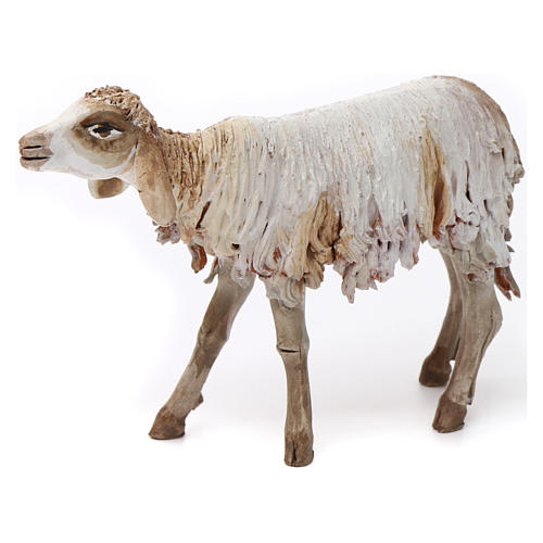 Pecora terracotta per presepe cm 18 Angela Tripi 1