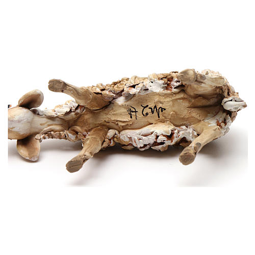 Ovelha deitada terracota Presépio Angela Tripi 18 cm 4