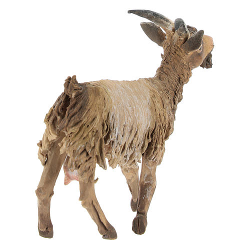 Standing goat in terracotta 13 cm for Angela Tripi Nativity Scene 4