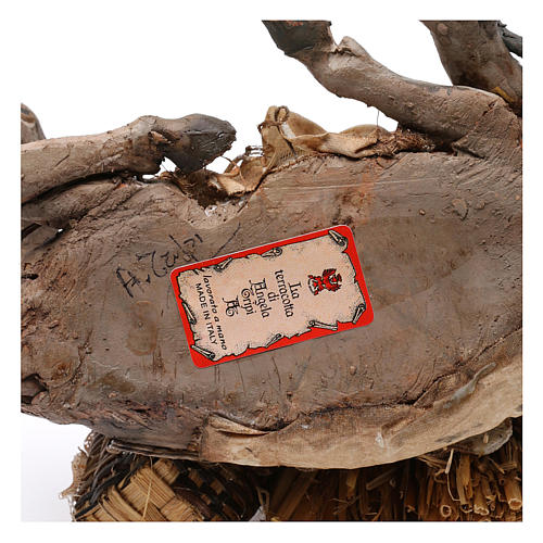 Sitzender Esel mit Warenladung 30cm Angela Tripi 6