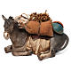 Sitting loaded donkey for 30 cm Nativity scene by Angela Tripi s1