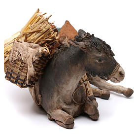 Presepe Angela Tripi: Asino seduto con carico 30 cm presepe Tripi