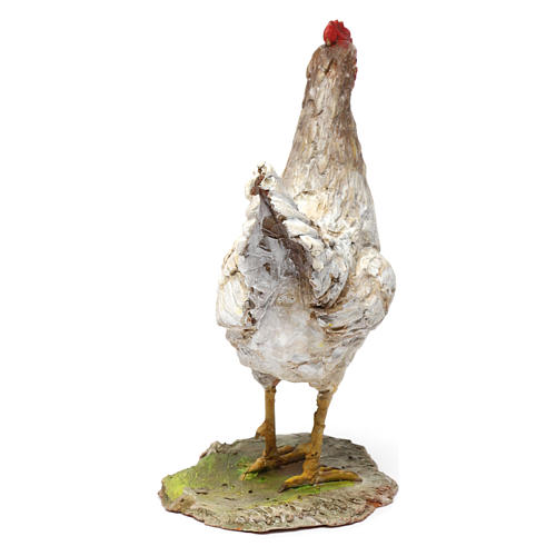 Gallina bianca 30 cm presepe Angela Tripi 3
