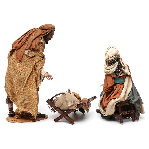 Nativity in 3 pcs, Joseph holding a lantern by Angela Tripi 30 cm 5