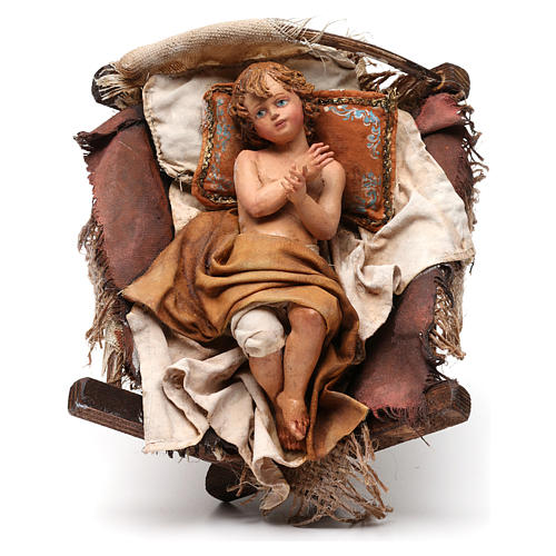 Nativity in 3 pcs, Joseph holding a lantern by Angela Tripi 30 cm 6