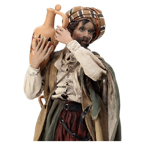 Man with jars for Nativity scene by Angela Tripi 30 cm 2