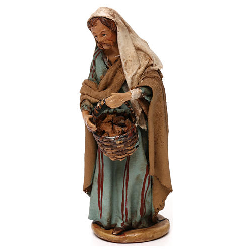 Nativity Scene figurine Man with basket, Angela Tripi 13 cm 3