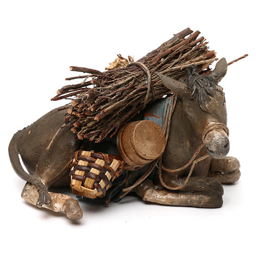 Nativity Scene figurine Sitting donkey, Angela Tripi 13 cm 1
