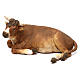 Ox lying down terracotta, 13 cm Nativity Tripi s1