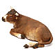Ox lying down terracotta, 13 cm Nativity Tripi s4