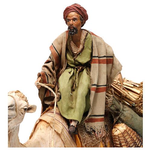 Nativity Scene figurine Man riding a camel, Angela Tripi 18 cm 2