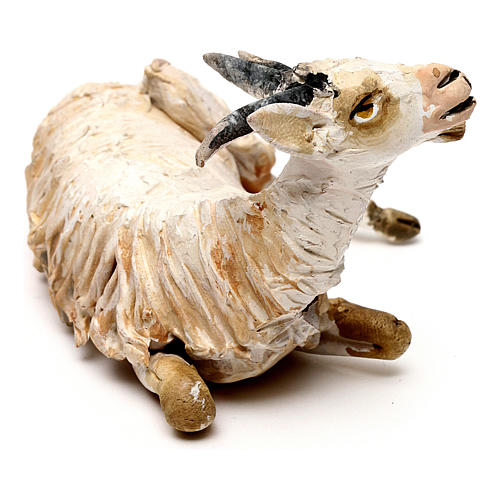Goat resting, 18 cm Angela Tripi, in terracotta 2
