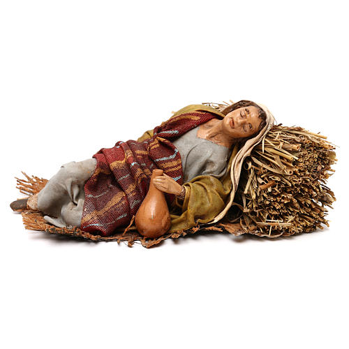 Nativity Scene figurine Woman sleeping, Angela Tripi 13 cm 1