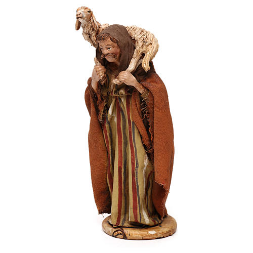 Nativity Scene figurine Man carrying sheep, Angela Tripi 13 cm 3