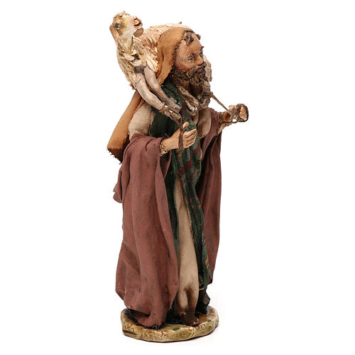 Nativity Scene figurine Shepherd carrying sheep, Angela Tripi 13 cm 4