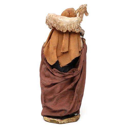 Nativity Scene figurine Shepherd carrying sheep, Angela Tripi 13 cm 5