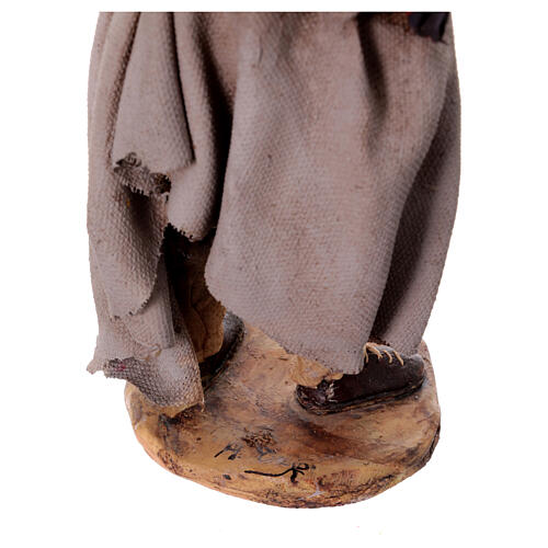 Hirte mit Brennholz, für 18 cm Krippe von Angela Tripi, Terrakotta 7