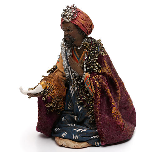 Moor Wise Men Kneeling, 18 cm Angela Tripi 3