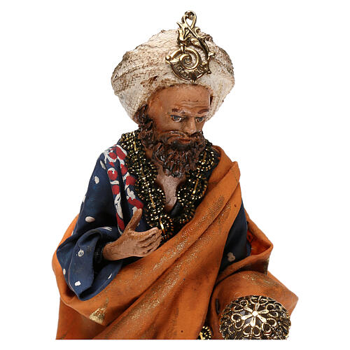 White wise king for Angela Tripi's Nativity Scene with 13 cm characters 8