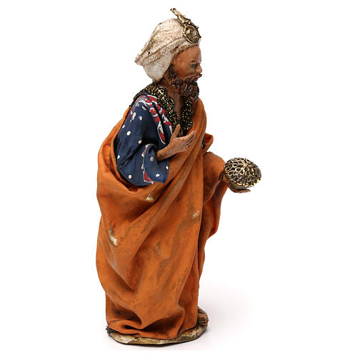 White wise king for Angela Tripi's Nativity Scene with 13 cm characters 10