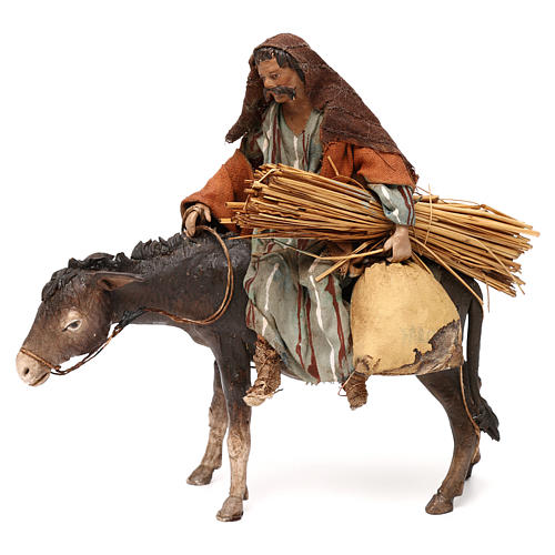 Nativity Scene figurine Man on donkey, Angela Tripi 13 cm 1