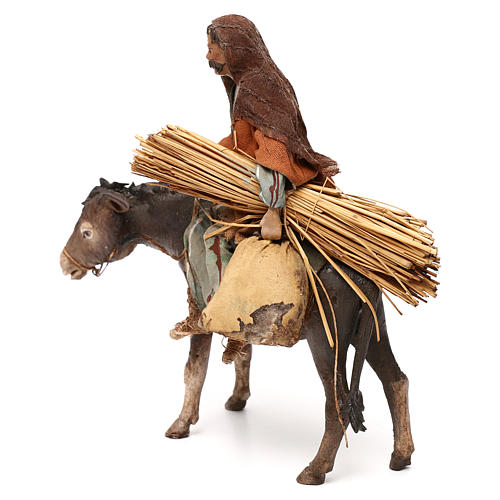 Nativity Scene figurine Man on donkey, Angela Tripi 13 cm 6