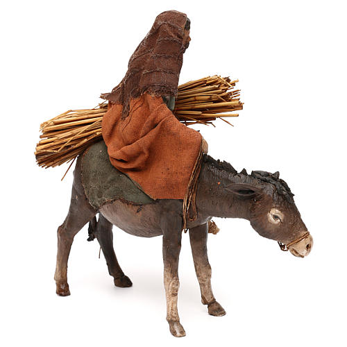 Berger sur âne 13 cm crèche Tripi 4