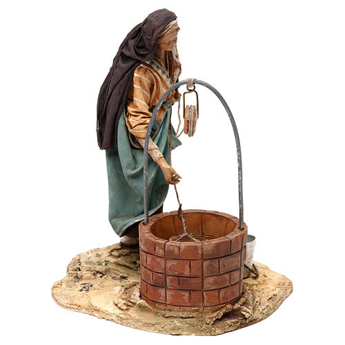 Woman at the water well, 18 cm nativity A. Tripi 4