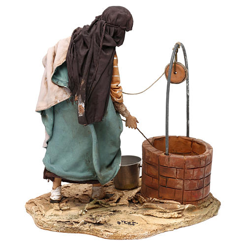 Woman at the water well, 18 cm nativity A. Tripi 5