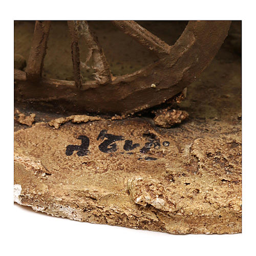 Shepherd with cart, 18 cm nativity Angela Tripi 7