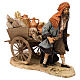 Shepherd with cart, 18 cm nativity Angela Tripi s1