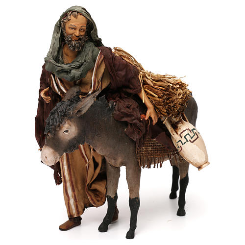 Nativity Scene figurine Man with donkey, Angela Tripi 18 cm 1