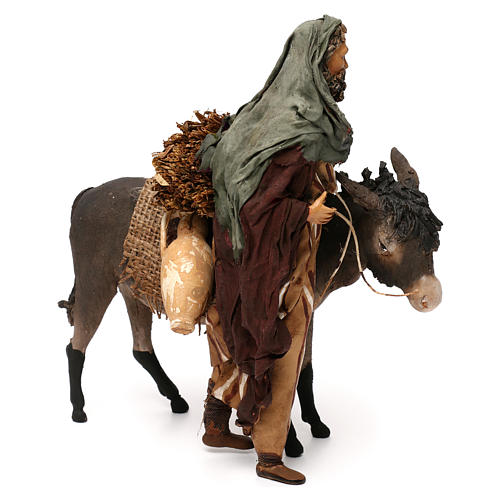 Nativity Scene figurine Man with donkey, Angela Tripi 18 cm 5
