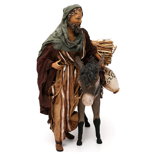 Shepherd with donkey, 18 cm nativity Tripi 4