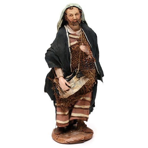 Nativity Scene figurine Man with egg basket, Angela Tripi 18 cm 1