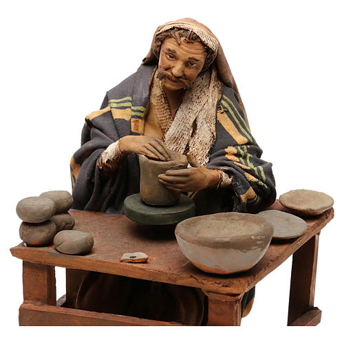 Nativity Scene figurine Man with lathe, Angela Tripi 18 cm 2