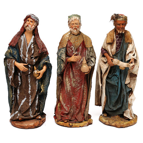 Três Reis Magos para Presépio Angela Tripi com figuras de altura média 25 cm 1