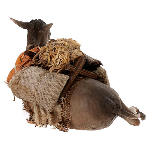 Loaded donkey for 30 cm Nativity scene, Angela Tripi 5