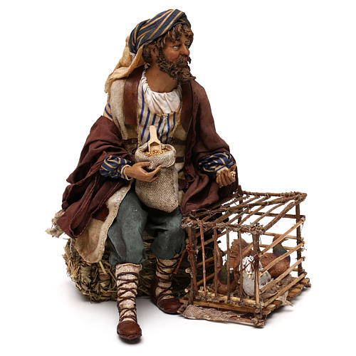 Man with bird box for 30 cm Nativity scene, Angela Tripi 1