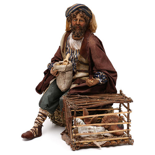 Man with bird box for 30 cm Nativity scene, Angela Tripi 4