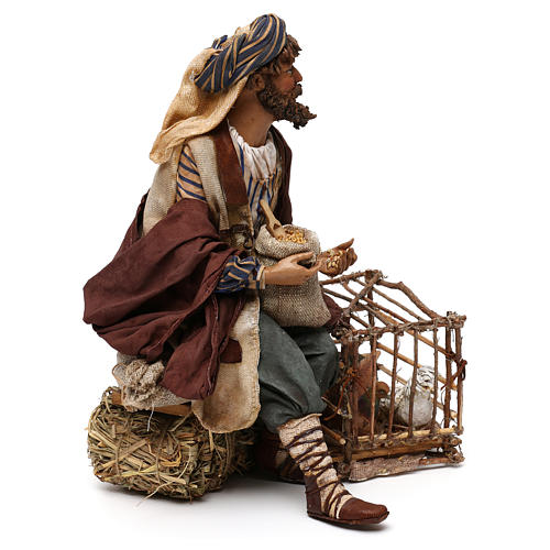 Man with bird box for 30 cm Nativity scene, Angela Tripi 5