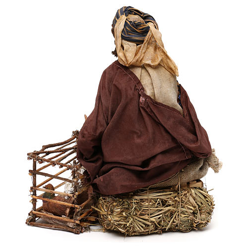 Man with bird box for 30 cm Nativity scene, Angela Tripi 6
