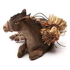 Donkey lying with straw load 18 cm, Angela Tripi