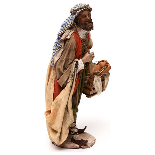 Man with jars for 30 cm Nativity scene, Angela Tripi 4