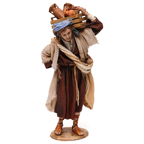 Amphora vendor with crate 30 cm, nativity Tripi 1